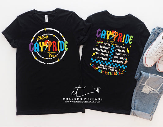 2024 Gay Pride Tour Short Sleeve Graphic T-Shirt