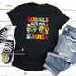 School's Out For Summer Groovy Sunglasses Graphic Short Sleeve Shirt