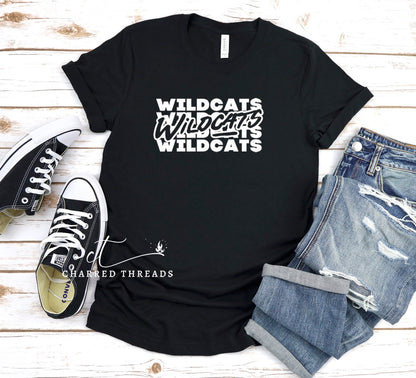 Wildcats Stacked Short Sleeve Graphic T-Shirt
