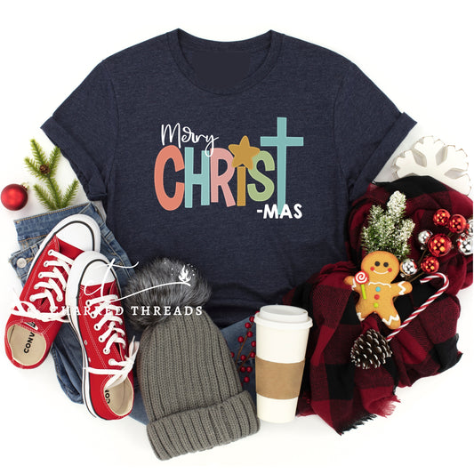 Merry Christ -mas Short Sleeve Graphic T-Shirt