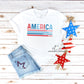 America 4th of July Short Sleeve Graphic T-Shirt