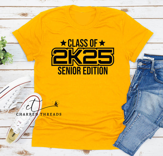 Class of 2K25 Senior Edition Short Sleeve Graphic T-Shirt