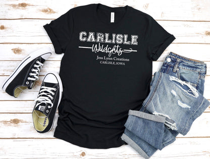 Carlisle Wildcats Grunge Short Sleeve Shirt