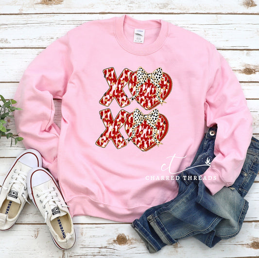 Glitter XOXO Valentine Crewneck Sweatshirt