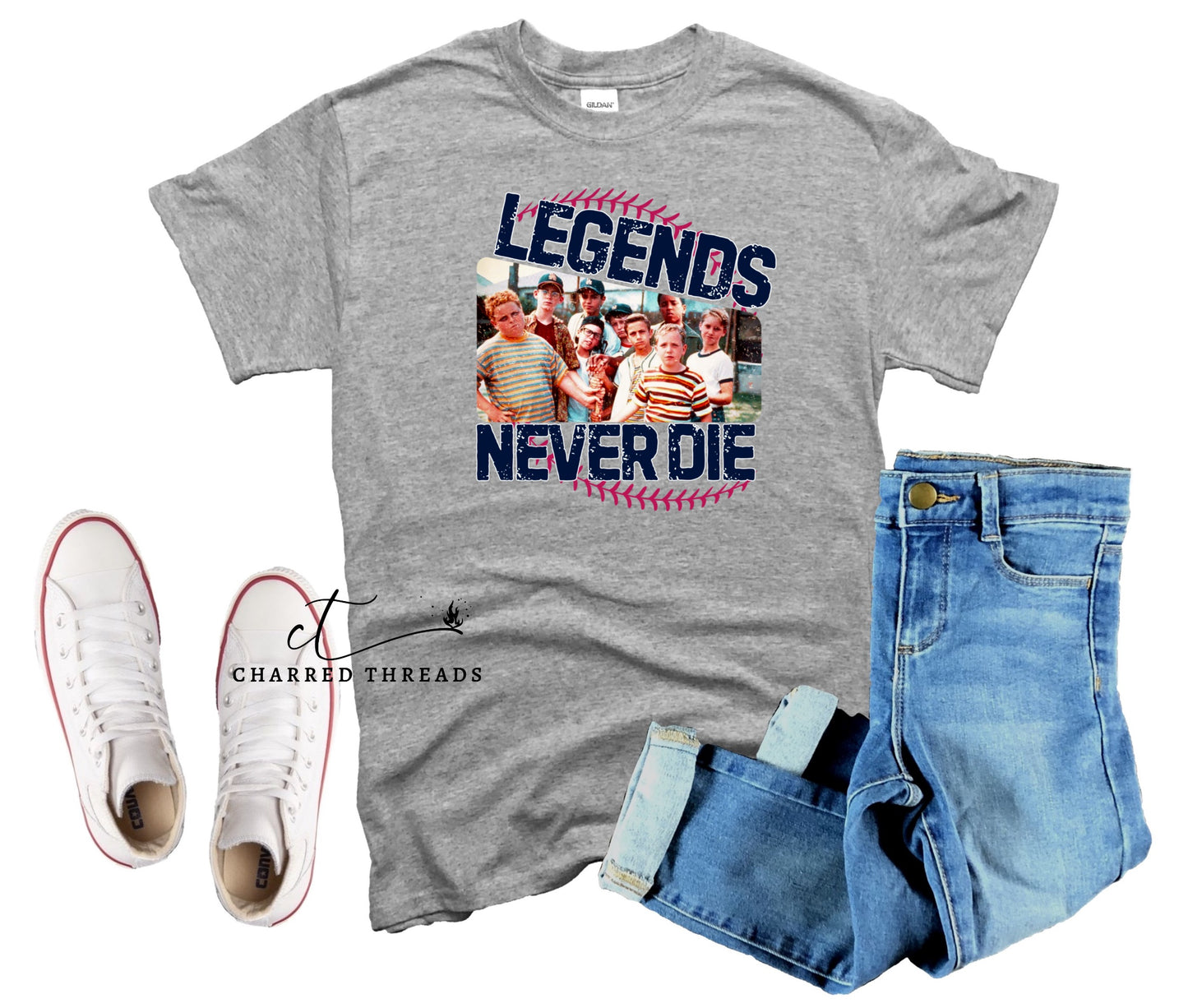 Legends Never Die The Sandlot Short Sleeve Graphic T-Shirt
