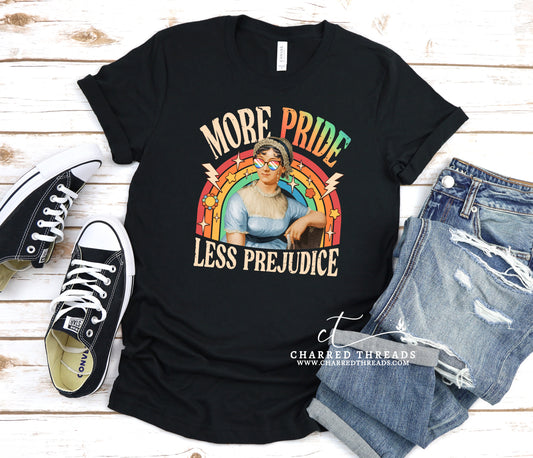 More Pride Less Prejudice Short Sleeve Graphic T-Shirt
